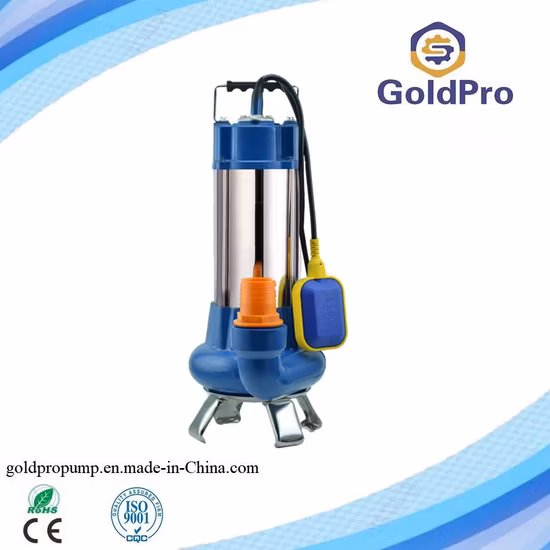 Stainless Steel AC High Pressure Submersible Sewage Deep Well Electric Centrifugal Water Pump for Wastewater Treatment and Residential Community WQD